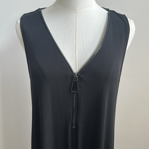 Ariella Women’s Black Stretch Minimalist Sleeveless Whimsigoth Maxi‎ Dress L - Picture 2 of 7